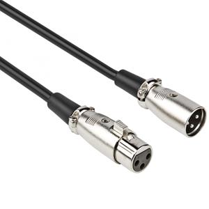 Professionelles xlr-kabel, xlr-stecker auf xlr-buchse - schwarz (3m)