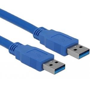 Delock 83121 USB-kabel USB 3.0 USB-A stekker, USB-A stekker 0.50 m Blauw
