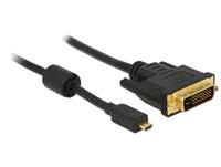Delock HDMI Kabel Micro-D Stecker > DVI 24+1 Stecker 2 m - Delock