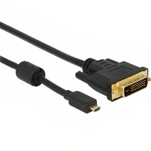 Delock HDMI Kabel Micro-D Stecker > DVI 24+1 Stecker 2 m - Delock