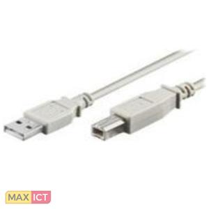 Goobay USB 2.0 AB 180 LC HiSpeed 2.0, 1.8m. Snoerlengte: 1,8 m, Aansluiting 1: USB A, Aansluiting 2: USB B, Geslacht connector: Mannelijk/Mannelijk, Kleur van het product: Grijs