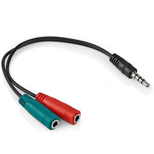 Goobay Audio-video-Kabel 0,3 m mit für Headsets<br>3,5 mm Stereo-Stecker, 4-