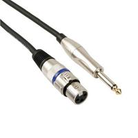 hqpower Professionelles xlr-kabel, xlr-buchse auf 6.3mm-MONO-KLINKENSTECKER (6m)