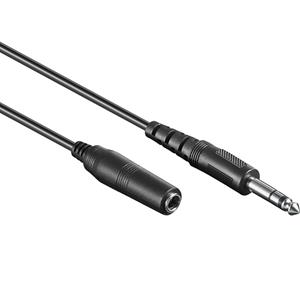 Pro AUX headphone and audio extension cable 3-pin 6.35 mm