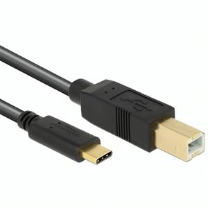 Delock USB C naar USB B kabel 1 meter - USB 2.0 - Printerkabel