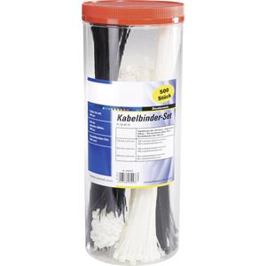trucomponents Kabelbinder-Sortiment 300mm 3.60mm Schwarz, Natur 500St.