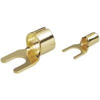 trucomponents Gabelkabelschuh 10mm² Loch-Ø=7mm Unisoliert Gold 1St.