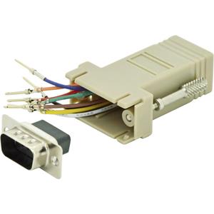 DIGITUS RS 232 Adapter, DB9 Stecker - RJ45 Kupplung, beige