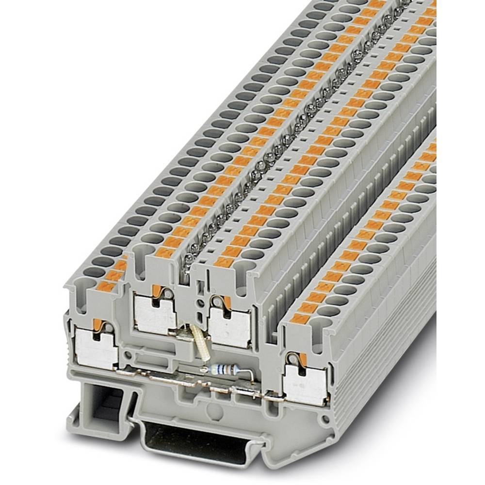 phoenixcontact Phoenix Contact 3211472 Doorgangsserieklem 5.2 mm Snelaansluiting Grijs 50 stuk(s)