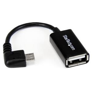 StarTech.com Micro USB rechts gewinkelt auf USB OTG Adapter Stecker / Buchse - Schwarz