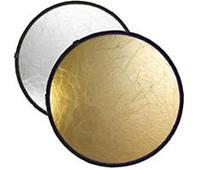 BRESSER Fotohintergrund BR-TR5 2-in-1 Faltreflektor gold/silber 80cm rund
