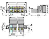 Wago Stiftleiste (Standard) 2081 Polzahl Gesamt 12 Rastermaß: 7.50mm 10St.