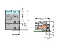 Wago Buchsengehäuse-Platine 232 Polzahl Gesamt 8 Rastermaß: 7.50mm 25St.