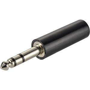 trucomponents Klinken-Steckverbinder 6.35mm Stecker, gerade Polzahl: 3 Stereo Schwarz 1St.