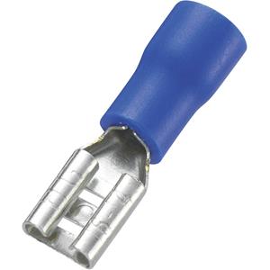 trucomponents TRU COMPONENTS 745180 Platte stekker (female) Insteekbreedte: 4.8 mm Insteekdikte: 0.8 mm 180 ° Deels geïsoleerd Blauw 100 stuk(s)