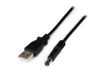 StarTech.com USB 2.0 auf Hohlstecker Typ N Kabel - USB A DC 5V 5,5mm Stecker 1m