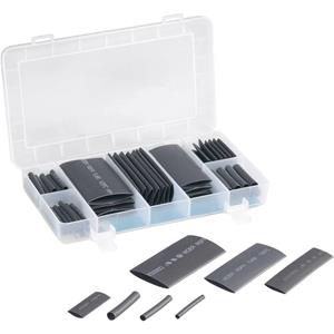 Krimpkous assortiment Zwart Krimpverhouding:2:1 TRU Components 1564899 1 set