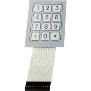 Trucomponents TRU COMPONENTS SU709930 Folietoetsenbord Keypad matrix 3 x 4 1 stuks