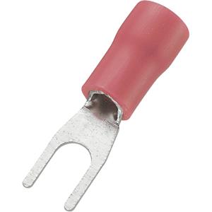 trucomponents Gabelkabelschuh 0.50mm² 1.50mm² Loch-Ø=3.2mm Teilisoliert Rot 100St.