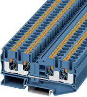 phoenixcontact PT 6-QUATTRO BU Durchgangsklemme Polzahl: 4 0.5mm² 6mm² Blau 50St.