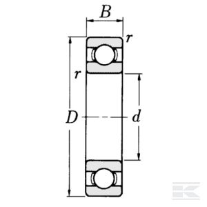 fag Rillenkugellager einreihig Bohrungs-Ø 17mm Außen-Durchmesser 35mm Drehzahl (max.) 14