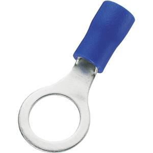 TRU Components 746581 Ringkabelschoen Dwarsdoorsnede (max.): 2.5 mm ² Gat diameter: 8.4 mm Deels geÃ¯soleerd Blauw 100 stuks