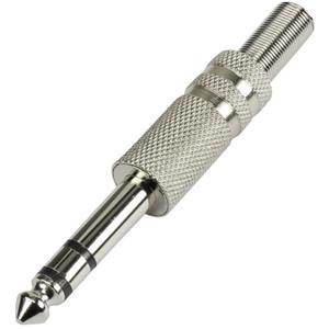 Jackplug 6.35 mm Stekker, recht TRU Components Stereo Aantal polen: 3