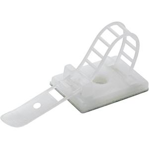 TRU COMPONENTS WCT-85 Bevestigingssokkel Zelfklevend, Schroefbaar 541211 Met bevestigingsbinder Naturel 25 stuk(s)