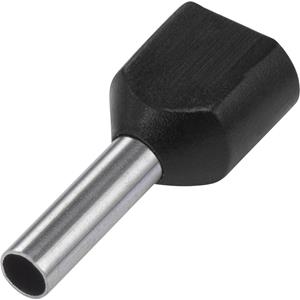 trucomponents TRU COMPONENTS 1091321 Dubbele adereindhulzen 1.50 mm² Deels geïsoleerd Zwart 100 stuk(s)