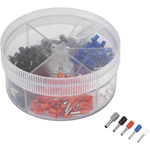 Trucomponents TRU COMPONENTS 739872 Adereindhuls assortiment 0.5 mm ² 2.5 mm ² Wit, Blauw, Rood, Zwart, Grijs 400 stuks
