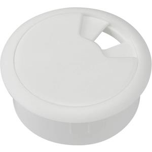trucomponents WP50BK Kabeldurchführung für Arbeitsplatten ABS Weiß 1St.