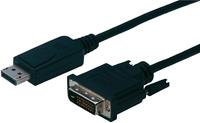 digitus DisplayPort / DVI Anschlusskabel [1x DisplayPort Stecker - 1x DVI-Stecker 24+1pol.] 3.00m Sc