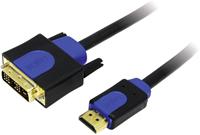 Kabel DVI / HDMI LogiLink [1x DVI-stekker 18+1-polig - 1x HDMI-stekker] 5 m Zwart