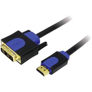 Kabel DVI / HDMI LogiLink [1x DVI-stekker 18+1-polig - 1x HDMI-stekker] 5 m Zwart