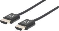Manhattan 394376 HDMI-kabel HDMI Aansluitkabel HDMI-A-stekker, HDMI-A-stekker 3.00 m Zwart 4K UHD, Audio Return Channel (ARC)