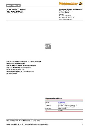 Weidmüller ISPF QB PVC/RT 4119660000 1 stuk(s)