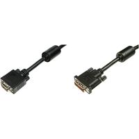 Kabel DVI / VGA Digitus [1x DVI-stekker 24+5-polig - 1x VGA stekker] 2 m Zwart