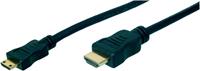 DIGITUS HDMI High Speed Anschlusskabel, Typ C - Typ A St/St, 2.0m, Ultra HD 24p, UL,sw, gold