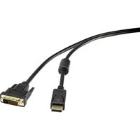 Kabel DisplayPort / DVI Renkforce [1x DisplayPort stekker - 1x DVI-stekker 24+1-polig] 1.8 m Zwart
