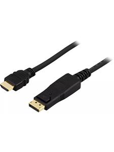 Goobay DisplayPort auf HDMI-Kabel 200 cm vergoldet Monitorkabel Videokabel