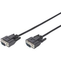 Kabel VGA Digitus [1x D-sub stekker 15-polig - 1x D-sub stekker 15-polig] 1.8 m Zwart