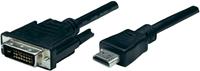 manhattan HDMI / DVI Anschlusskabel [1x HDMI-Stecker - 1x DVI-Stecker 24+1pol.] 1.80m Schwarz