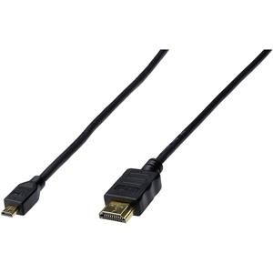 Kabel HDMI Digitus AK-330115-010-S [1x HDMI-stekker - 1x HDMI-stekker D micro] 1 m Zwart