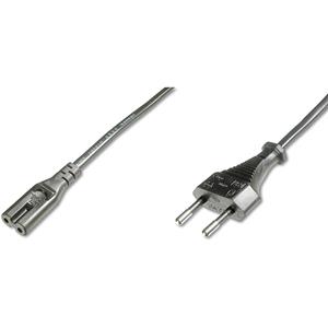 digitus Kaltgeräte, Strom Netzkabel [1x Kleingeräte-Buchse C7 - 1x Euro-Stecker] 1.80m Schwarz