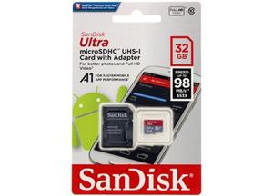 sandisk Micro SDHC 32GB Ultra Mobile U1 A1 98MB/s geheugenkaart + adapter