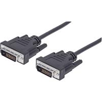 DVI Anschlusskabel [1x DVI-Stecker 24+1pol. - 1x DVI-Stecker 24+1pol.] 1.80m Schwarz