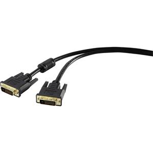 renkforce DVI Anschlusskabel [1x DVI-Stecker 24+1pol. - 1x DVI-Stecker 24+1pol.] 1.80m Schwarz