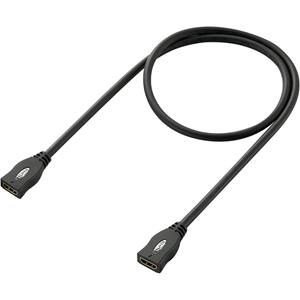 speakaprofessional HDMI Verlängerungskabel [1x HDMI-Buchse - 1x HDMI-Buchse] 1.00m Schwarz