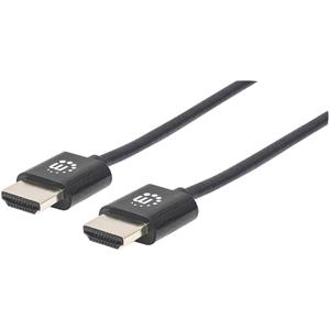 Kabel HDMI Manhattan [1x HDMI-stekker - 1x HDMI-stekker] 0.5 m Zwart