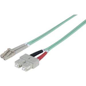 intellinet Glasfaser LWL Anschlusskabel [1x LC-Stecker - 1x SC-Stecker] 50/125 µ Multimode OM3 1.00